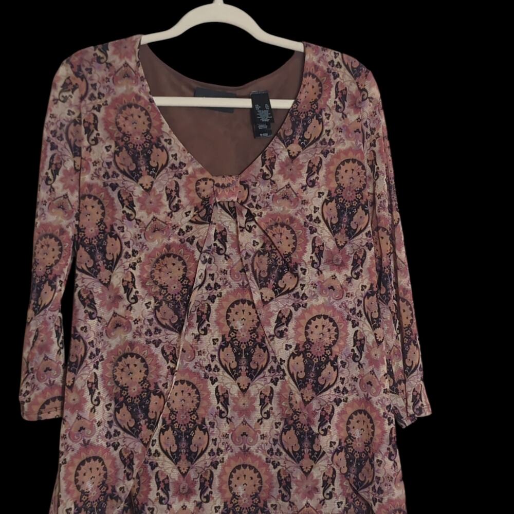 Access Elegant Pink Patterned Women's Top